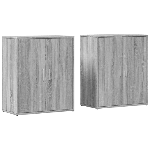vidaXL Aparadores 2 pcs 60x31x70 cm derivados madeira cinzento sonoma vidaXL Aparadores 2 pcs 60x31x70 cm derivados madeira cinzento sonoma