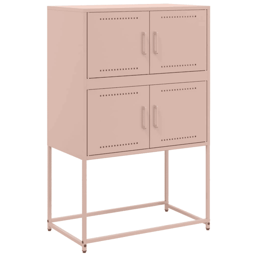 vidaXL Aparador 68,5x38,5x107 cm aço rosa vidaXL Aparador 68,5x38,5x107 cm aço rosa