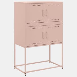 vidaXL Aparador 68,5x38,5x107 cm aço rosa