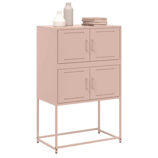 vidaXL Aparador 68,5x38,5x107 cm aço rosa vidaXL Aparador 68,5x38,5x107 cm aço rosa