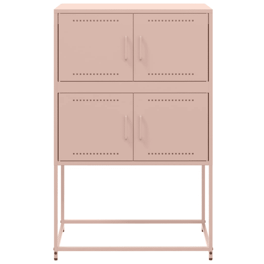 vidaXL Aparador 68,5x38,5x107 cm aço rosa vidaXL Aparador 68,5x38,5x107 cm aço rosa