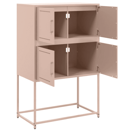 vidaXL Aparador 68,5x38,5x107 cm aço rosa vidaXL Aparador 68,5x38,5x107 cm aço rosa