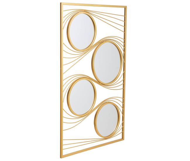 Espejo de pared alexandra house living oro metal hierro espejo 2 x 96 x 61 cm