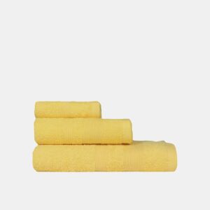 Pack de 3 Toalhas Amarela (30x50cm, 50x100cm y 70x140cm) Donegal Collections.