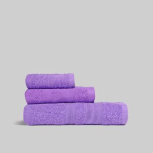 Pack de 3 Toalhas Lilás (30x50cm, 50x100cm y 70x140cm) Donegal Collections.