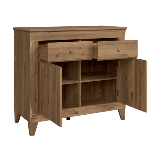 Raya Wood Aparador de 2 portas e 2 gavetas