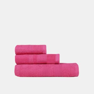 Pack de 3 Toalhas Fucsia (30x50cm, 50x100cm y 70x140cm) Donegal Collections.