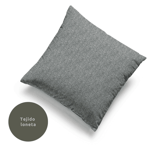 Capa de almofada em lona Cinza 50x50cm Donegal Collections