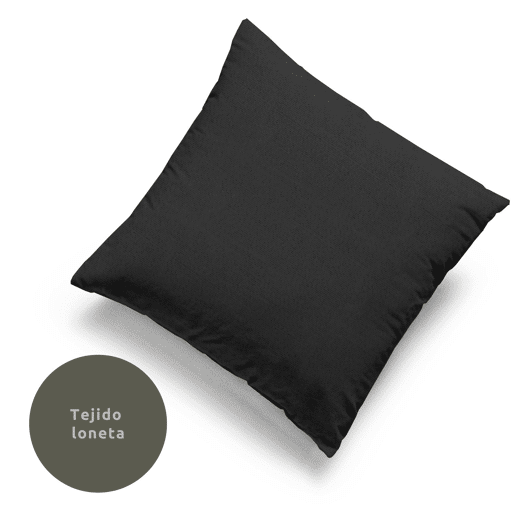 Capa de almofada em lona Negro 45x45cm Donegal Collections