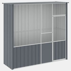 vidaXL Gaiola p pássaros 215x78x200 cm aço galvanizado antracite