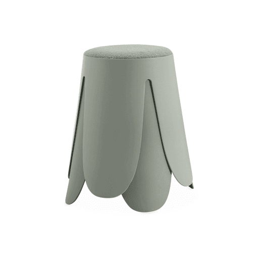 Bancos empilháveis, tecido felpudo texturado, set de 2, Niki, Verde celadon, 44x30x46 cm