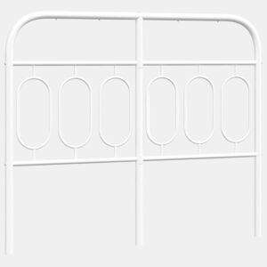 vidaXL Cabeceira de cama 120 cm metal branco