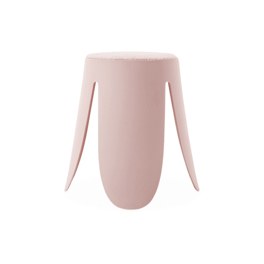 Bancos empilháveis, tecido felpudo texturado, set de 2, Niki, Rosa, 44x30x46 cm