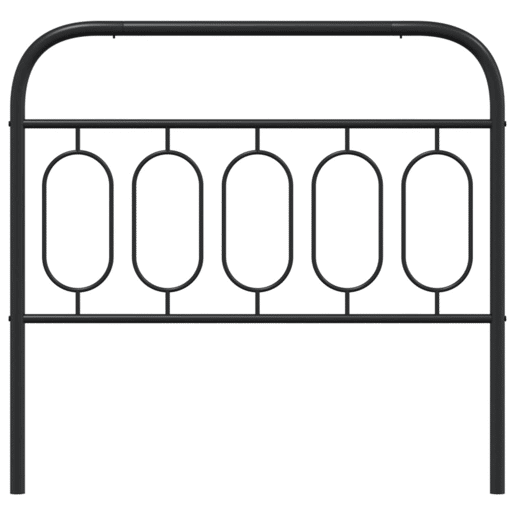 vidaXL Cabeceira de cama 107 cm metal preto