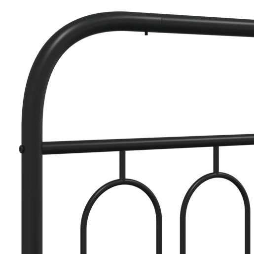 vidaXL Cabeceira de cama 107 cm metal preto