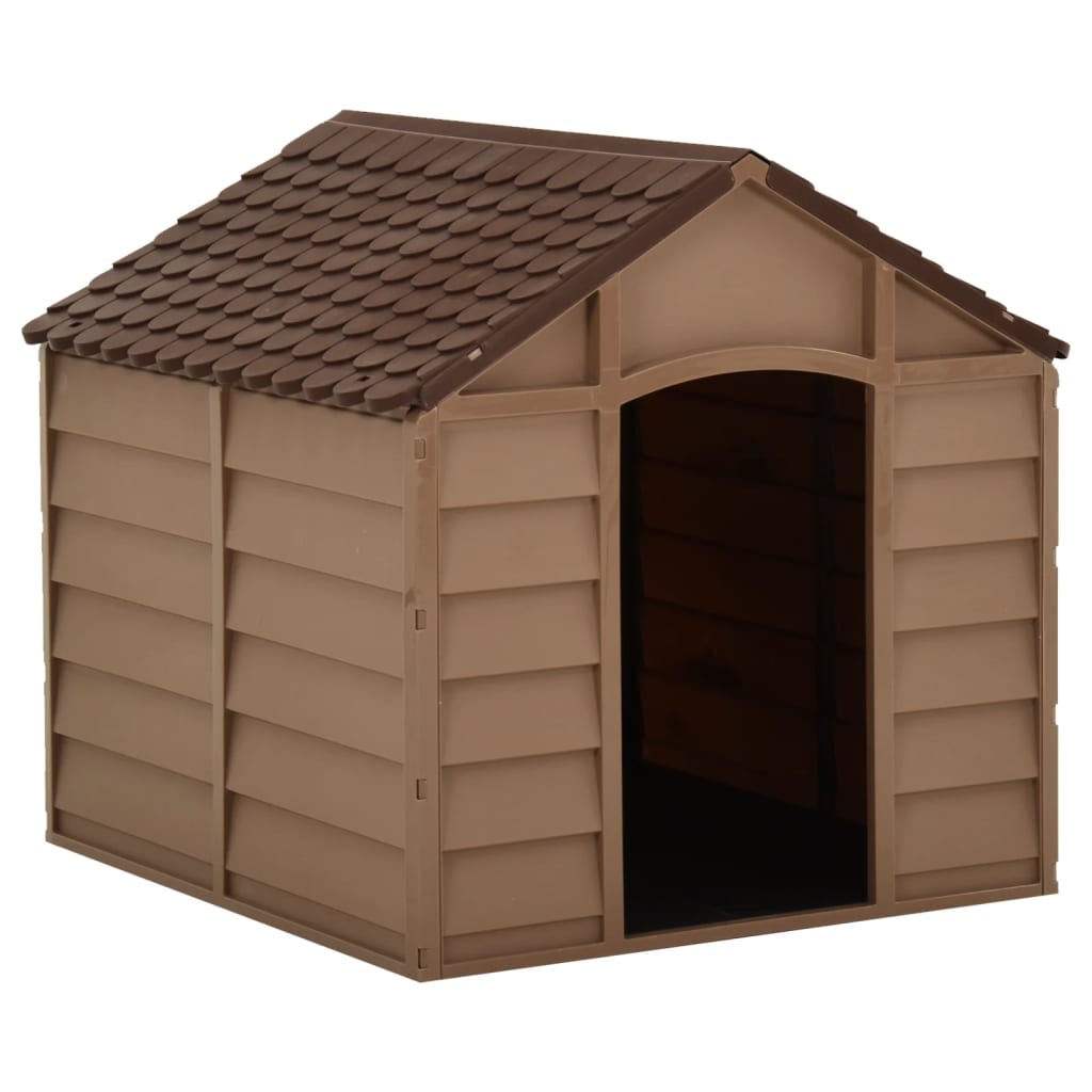 Vidaxl caseta para perros marrón pp 71x71,5x68 cm