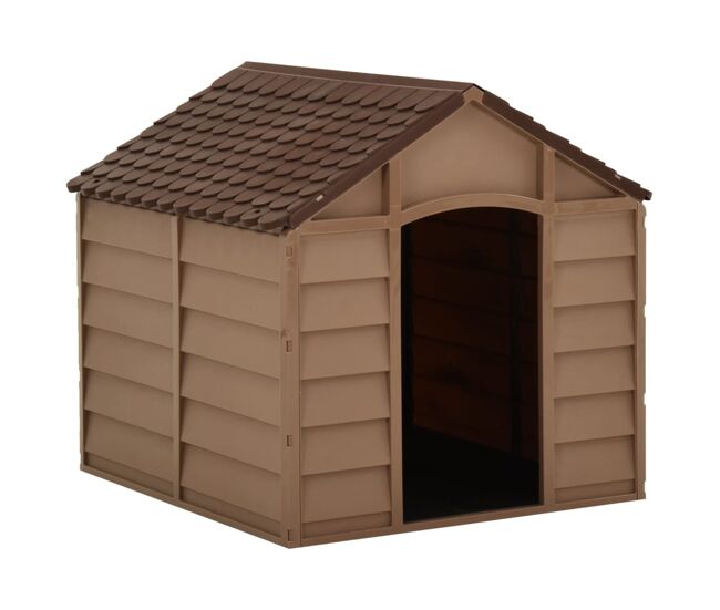 Vidaxl caseta para perros marrón pp 71x71,5x68 cm
