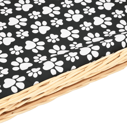 vidaXL Cesto para cães com almofadão 90x54x35 cm salgueiro genuíno vidaXL Cesto para cães com almofadão 90x54x35 cm salgueiro genuíno