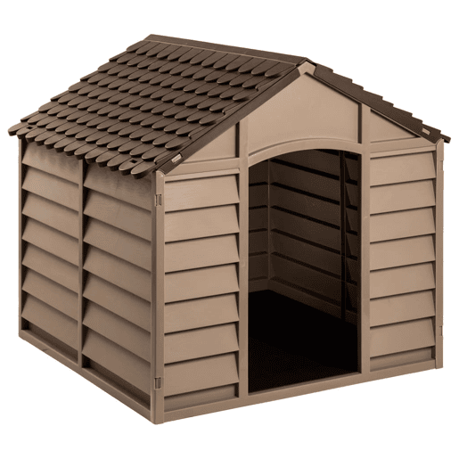 vidaXL Casota para cães 86x84x82 cm polipropileno castanho vidaXL Casota para cães 86x84x82 cm polipropileno castanho