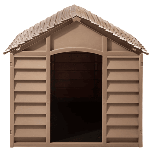 vidaXL Casota para cães 86x84x82 cm polipropileno castanho vidaXL Casota para cães 86x84x82 cm polipropileno castanho