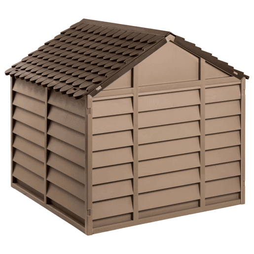 vidaXL Casota para cães 86x84x82 cm polipropileno castanho vidaXL Casota para cães 86x84x82 cm polipropileno castanho