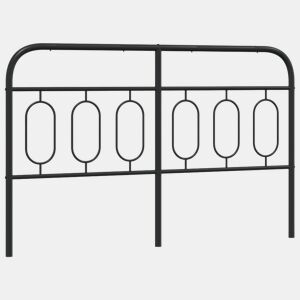 vidaXL Cabeceira de cama 150 cm metal preto