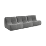 Sofá modular em boucle texturizado de 3 lugares, Sokol boucle, Cinza, 91x105x72 cm