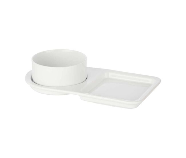 Set 2 bol + plato porcelana brunch colección vessia