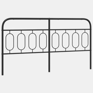 vidaXL Cabeceira de cama 160 cm metal preto