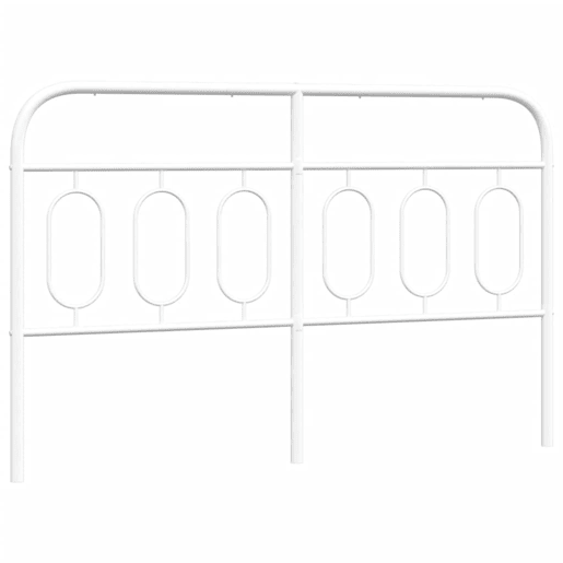 vidaXL Cabeceira de cama 140 cm metal branco vidaXL Cabeceira de cama 140 cm metal branco