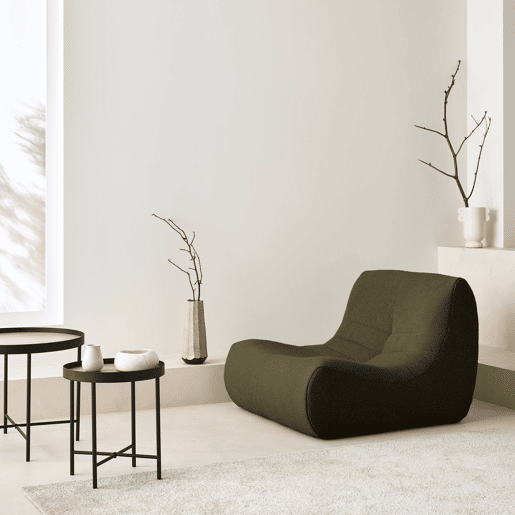 Módulo de sofá modular em boucle texturizado, 1 lugar, Sokol boucle, Caqui, 105x91x72 cm