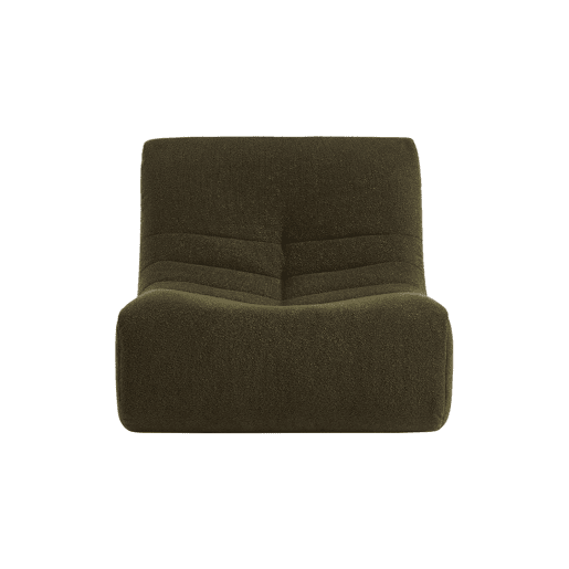 Módulo de sofá modular em boucle texturizado, 1 lugar, Sokol boucle, Caqui, 105x91x72 cm