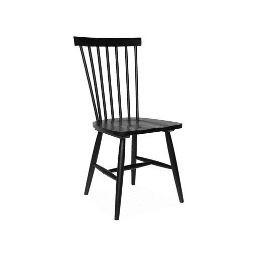 Cadeiras de madeira hevea, set de 2, Romie, Preto, 49x44x90 cm