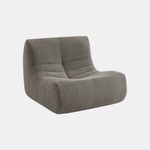 Módulo de sofá modular em boucle texturizado, 1 lugar, Sokol boucle, Cinza, 105x91x72 cm
