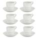 Set 6 tazas cafe porcelana + platos colección VESSIA Set 6 tazas cafe porcelana + platos colección VESSIA Blanco