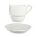Set 6 tazas cafe porcelana + platos colección VESSIA Set 6 tazas cafe porcelana + platos colección VESSIA Blanco