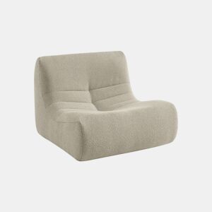 Módulo de sofá modular em boucle texturizado, 1 lugar, Sokol boucle, Beige, 105x91x72 cm