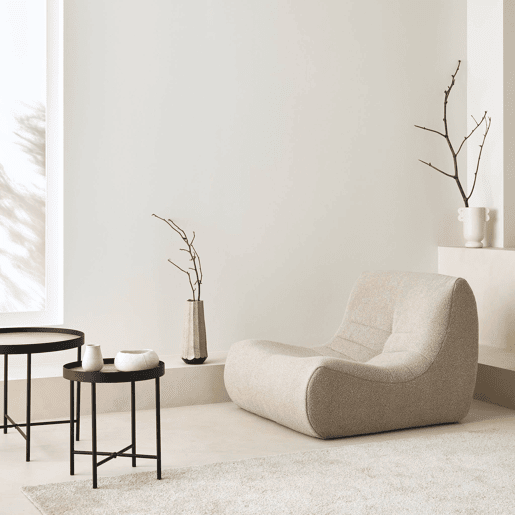 Módulo de sofá modular em boucle texturizado, 1 lugar, Sokol boucle, Beige, 105x91x72 cm