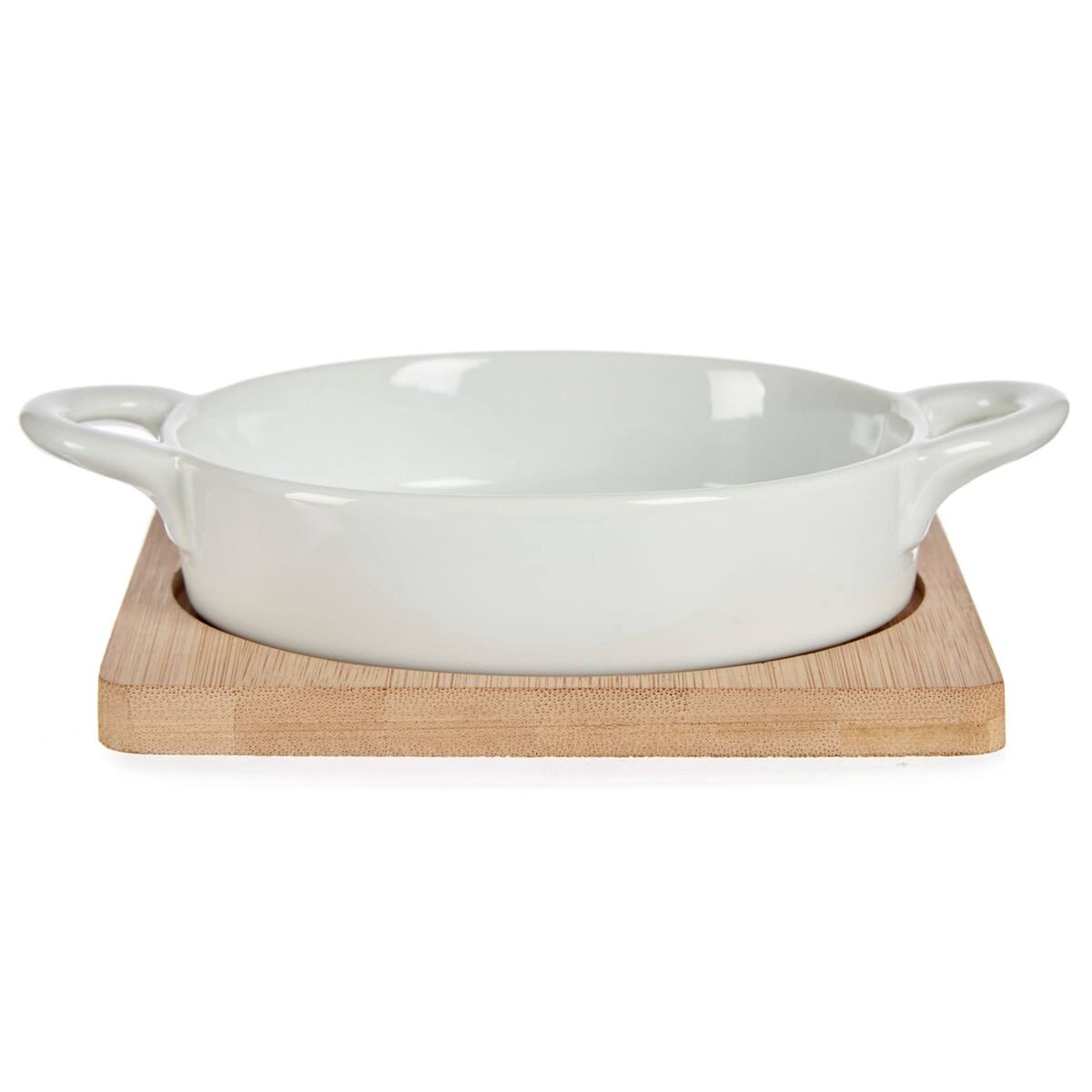 Bandeja redonda con base bambu colección VESSIA