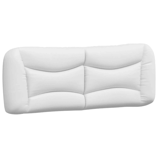 vidaXL Almofadão de cabeceira Hvar 140 cm couro artificial branco vidaXL Almofadão de cabeceira Hvar 140 cm couro artificial branco