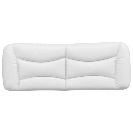 vidaXL Almofadão de cabeceira Hvar 140 cm couro artificial branco vidaXL Almofadão de cabeceira Hvar 140 cm couro artificial branco