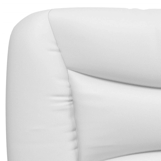 vidaXL Almofadão de cabeceira Hvar 140 cm couro artificial branco vidaXL Almofadão de cabeceira Hvar 140 cm couro artificial branco
