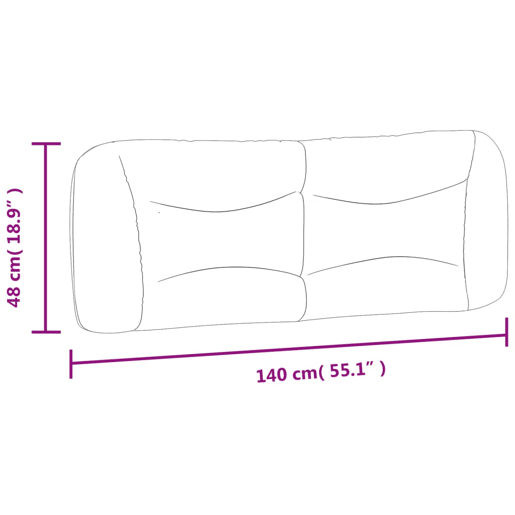 vidaXL Almofadão de cabeceira Hvar 140 cm couro artificial branco vidaXL Almofadão de cabeceira Hvar 140 cm couro artificial branco