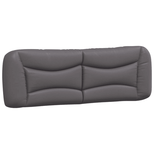 vidaXL Almofadão de cabeceira Hvar 160 cm couro artificial cinzento