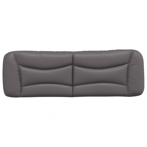 vidaXL Almofadão de cabeceira Hvar 160 cm couro artificial cinzento