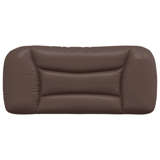 vidaXL Almofadão de cabeceira Hvar 90 cm couro artificial castanho vidaXL Almofadão de cabeceira Hvar 90 cm couro artificial castanho