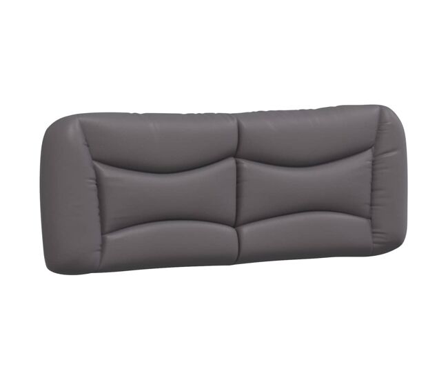 Vidaxl cabecero de cama acolchado hvar cuero sintético gris 120 cm