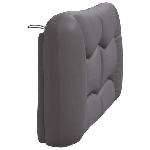vidaXL Almofadão de cabeceira Hvar 120 cm couro artificial cinzento
