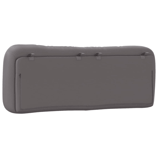 vidaXL Almofadão de cabeceira Hvar 120 cm couro artificial cinzento