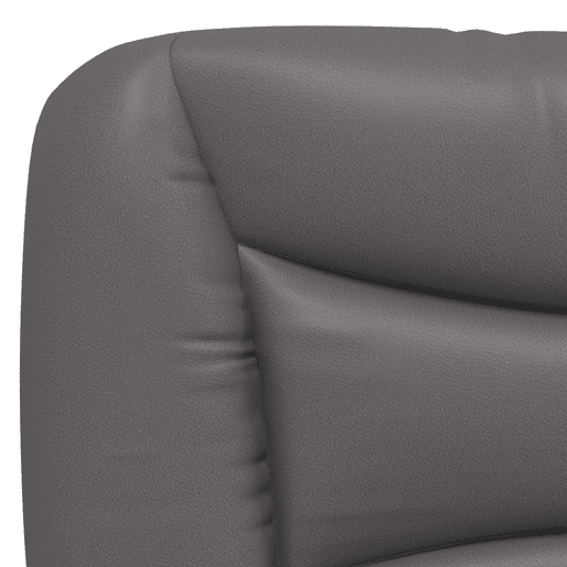 vidaXL Almofadão de cabeceira Hvar 120 cm couro artificial cinzento